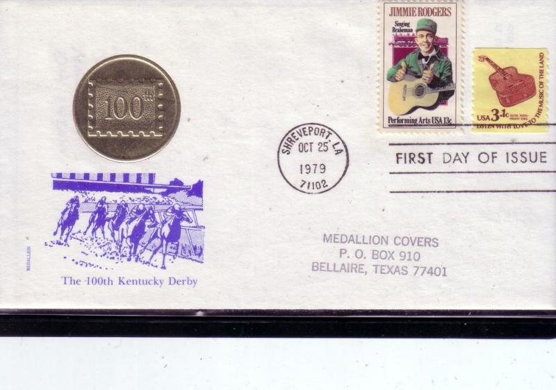 U.S. FDC Sc.# 1755+1613 Jimmie Rodgers Medallion Cachet L217