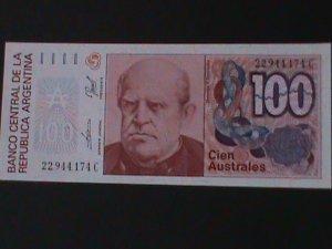 ​ARGENTINA-1985 CENTRAL BANK-$100 AUSTRAL-UN CIRCULATED-VF HARD TO FIND.