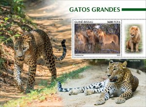 GUINEA BISSAU - 2023 - Big Cats - Perf Souv Sheet - Mint Never Hinged