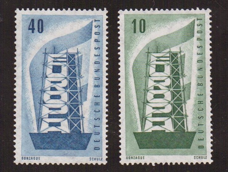 Germany  #748-749  MNH  1956  Europe