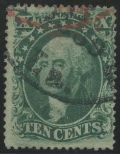 #33 F-VF USED WITH RED & BLACK CANCELS CV $235 BS5829