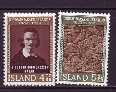 Iceland Sc 352-3 1963 Nat Museum stamps NH