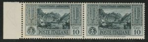 Italy Kingdom 1932 Anniv of Garibaldi 10c MNH** Pair with Sheet Margin 14118