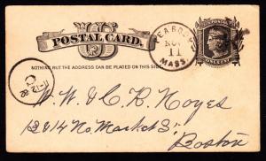 MA – Peabody – Bold fancy cancel on GPC - Essex Co - 1882