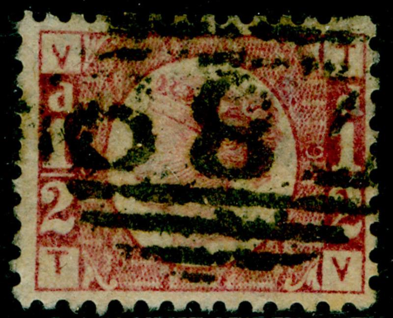 SG48, ½d rose-red plate 9, used. Cat £850. TV