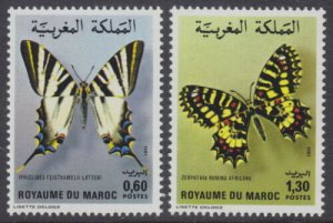 1981 Morocco 968-969 Butterflies 7,00 €