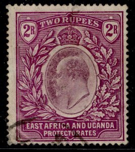 EAST AFRICA and UGANDA EDVII SG27, 2r dull & bright purple, USED. Cat £90.