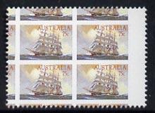 Australia 1984 Clipper Ships 75c perf proof single with 4...