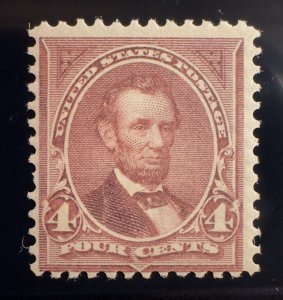 US Scott #280a Brownish Claret OG VLH