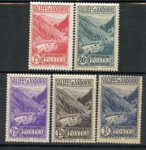 Andorra,  French lot Mint Hinge   12