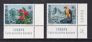 Yugoslavia   #1042-1043  MNH  1970  Nature Conservation  Year  vulture