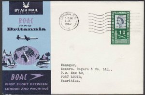 GB 1962 BOAC First flight cover to Mauritius................................N671