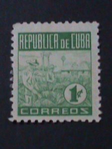 ​CUBA-SC#420-CUBA'S TOBACCO INDUSTRY- TOBACCO PICKING-MINT-VF-76 YEARS OLD