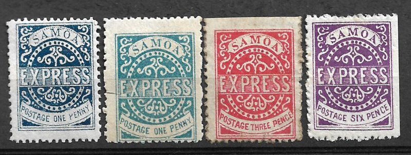 COLLECTION LOT OF # 85 SAMOA 4 STAMPS MH 1877 2 SCAN HCV