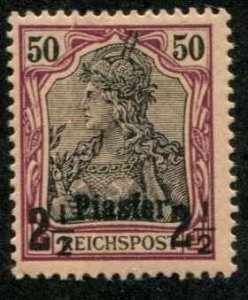 German Offices Turkey SC# 19 2-1/2Piaster on 50pf o/p on Germany MH