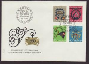 Switzerland B471-B474 Signs 1980 U/A FDC 