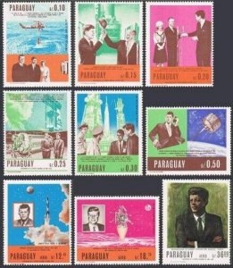 Paraguay 1041-1049, MNH. John F. Kennedy-50. 1967. Lyndon Johnson, Mrs.Kennedy,