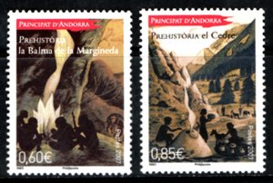 FRENCH ANDORRA - 2007 PREHISTORY - 2V - MINT NH