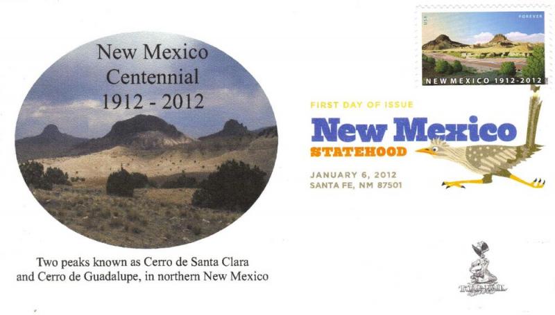 New Mexico Centennial First Day Cover, w/ DCP cancel,  #2