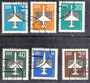 GERMANY DDR SC# C8,10,12,13,14,15 USED 1982-87 SEE SCAN
