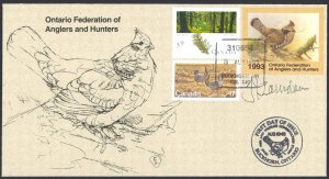 Canada Sc# OW1e J. Fenwick Lansdowne, artist (SIGNED) FDC 1993 Ontario Fed.