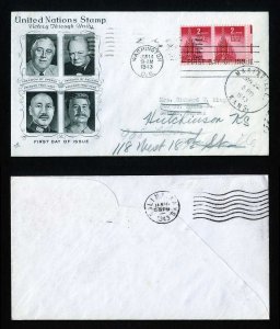 # 907 First Day Cover addressed with Artcraft cachet dated 1-14-1943