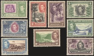 BRITISH HONDURAS Sc 115-123 VF/Mint VLH - 1938 KGVI Pictorial Short Set