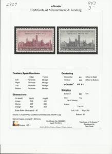 # 943 MINT NEVER HINGED SMITHSONIAN INSTITUTION VF+