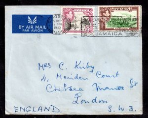 Jamaica 1953 KGVI Postal History Cover with Slogan Postmark WS18773