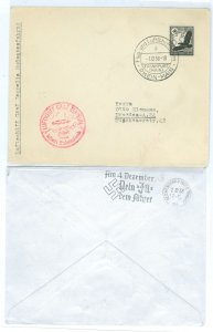 Germany C54 Cover carried on the 2 December 1938 propoganda LZ130 flight Sudentlandfart made on behast of the Reich ministry f