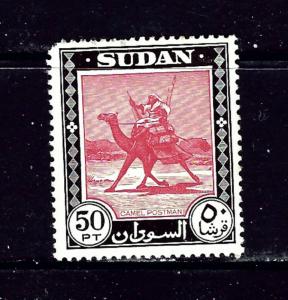 Sudan 114 MLH 1951 Camel Postman rounded corner perf