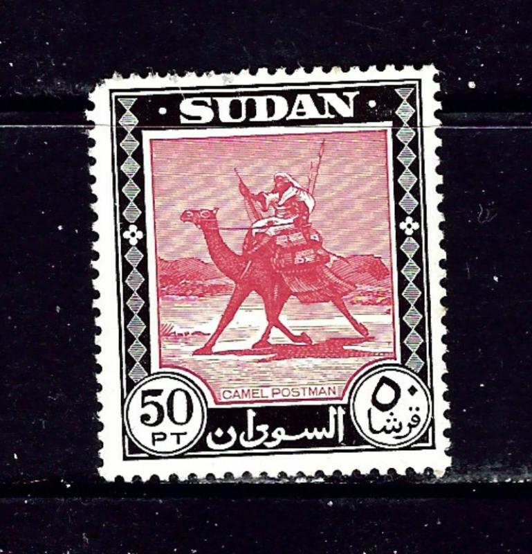 Sudan 114 MLH 1951 Camel Postman rounded corner perf