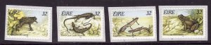 Ireland-Sc#982B-E-unused NH set-self-adhesives-Reptiles & Amphibians-Frogs-1995-