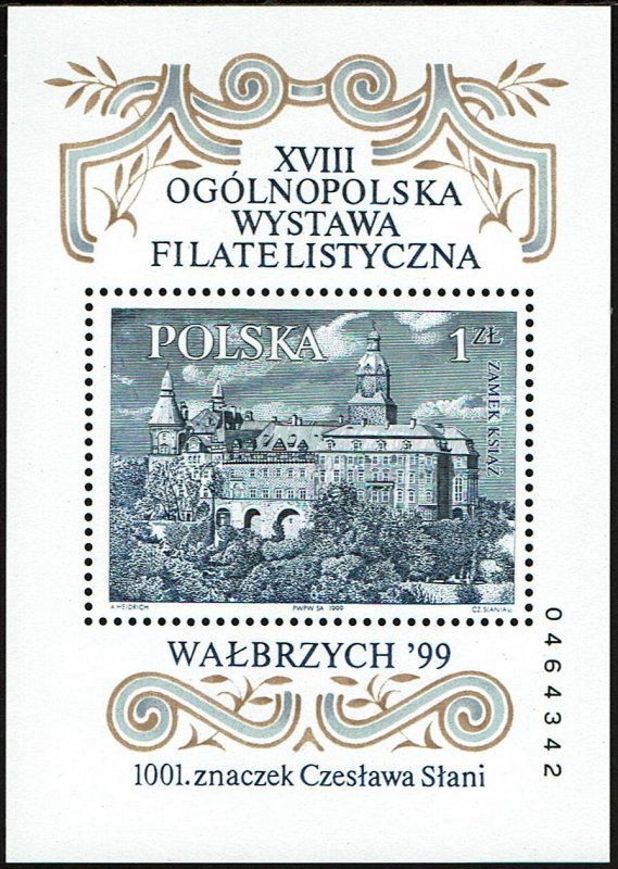 Poland #3476 MNH - Czeslaw Slania's 1001st Stamp Engraving (1999)