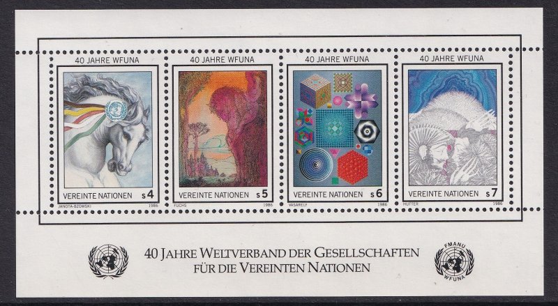 United Nations Vienna  #66  MNH 1986 sheet WFUNA anniversary