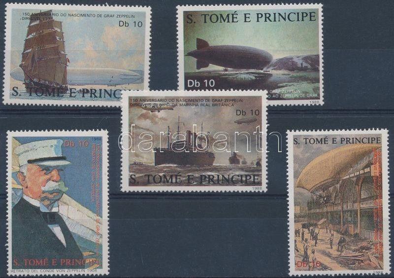 Sao Tomé e Príncipe stamp Ferdinand Graf von Zeppelin set MNH 1988 WS171547