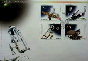 Portugal Astronomy 2002 Space Rocket Astronaut Galaxy Univesal Earth (stamp FDC)