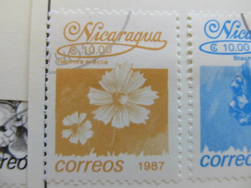 Nicaragua 1987 Flower 10cor fine used stamp A11P11F82