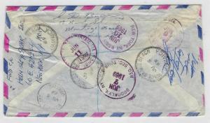 1969 Jamaica To USA Registered Forwarded Airmail Cover - See Reverse (TT15)