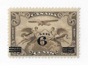 Canada Sc #C3   6c on 5c  airmail NH VF
