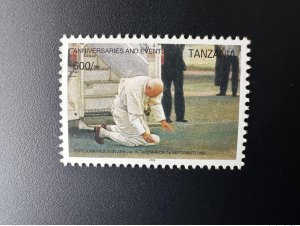 2005 Tanzania Mi. 4333 Pope John Paul II Arrival Sept. 1990 Anniversaries Events-