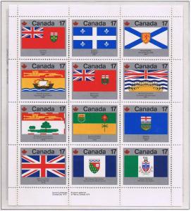 Canada Mint VF-NH #832a Flags sheet