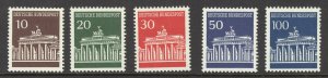 Germany Sc# 952-956 MNH 1966-1968 Castles Gates & Houses