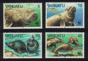 Vanuatu WWF Dugong Manatee 4v 1988 MNH SC#470-473 SG#492-495 MI#782-785