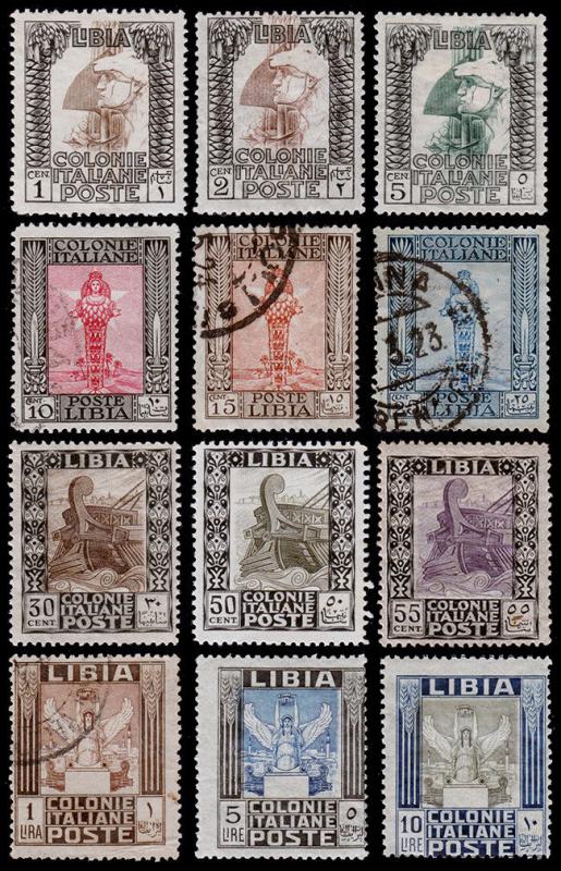 Libya - Italian Scott 20-31 (1921) Mint/Used H F-VF, Complete Set, CV $407.45 B