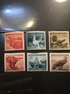 Liechenstein Scott #219-21 & 223-25 Mint NH Catalog $28 You Get Both Sets!