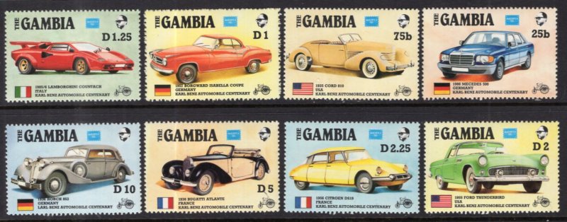 Gambia 620-627 Cars MNH VF