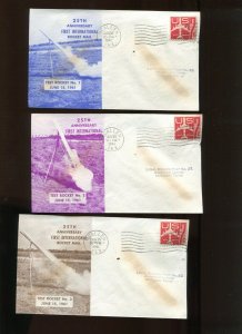 LOT OF 6 MCALLEN TEXAS 1961 ROCKET MAIL FLIGHT COVERS (LV 416) EZ45 SERIES