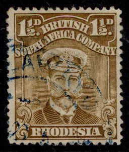 RHODESIA GV SG199, 1½d drab-brown, FINE USED.