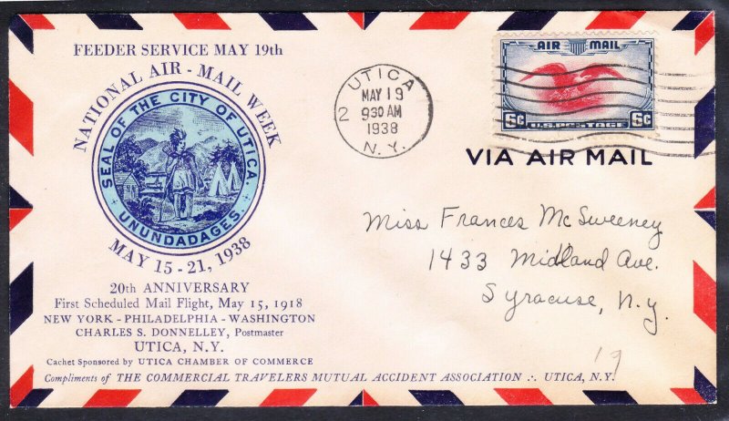 Utica NY – NAMW with Utica Chamber of Commerce cachet